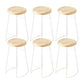 Contemporary Bar Stools Metal and Solid Wood Counter Height Stools