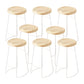 Contemporary Bar Stools Metal and Solid Wood Counter Height Stools