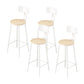 Contemporary Bar Stools Metal and Solid Wood Counter Height Stools