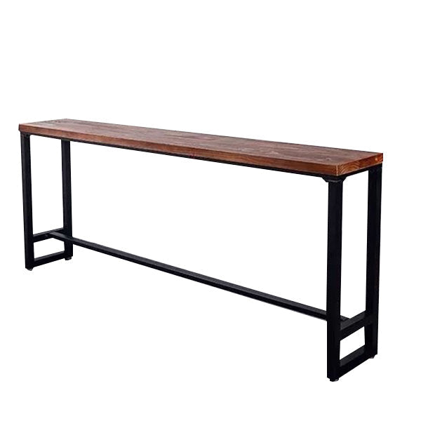Industrial Rectangle Bar Height Table Solid Wood Bar Height Bistro Bar Desk Clearhalo 'Bar Furniture' 'Bar Tables' 'bar_tables' 'furn' 'furn_bar_tables' 'Furniture' 'Kitchen & Dining Furniture' 6857207