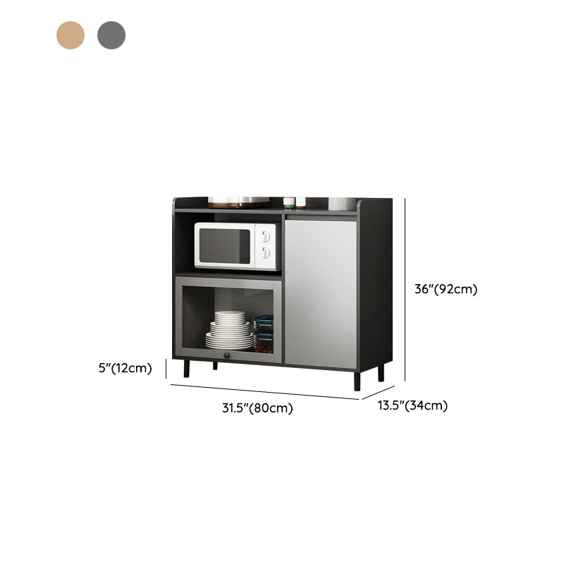 Wood Buffetサイドボードキャビネットを備えたモダンおよびコンテンポラリーサーバー