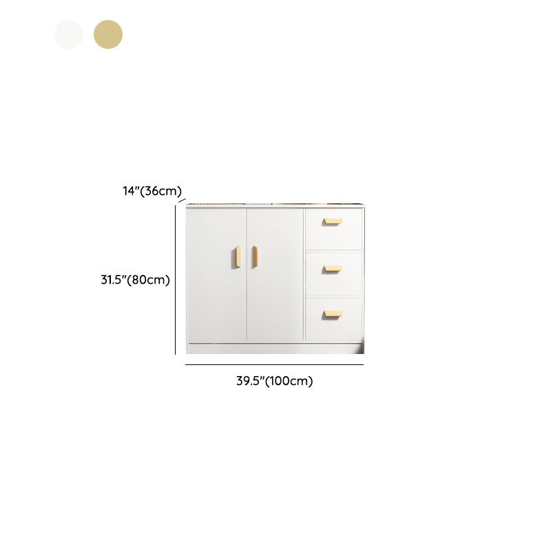 Server in legno Credenza in stile contemporaneo con armadi e cassetti