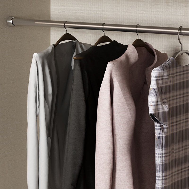 Contemporary Soft Close Doors Wardrobe Cabinet White Wood Sliding Doors with Shelves