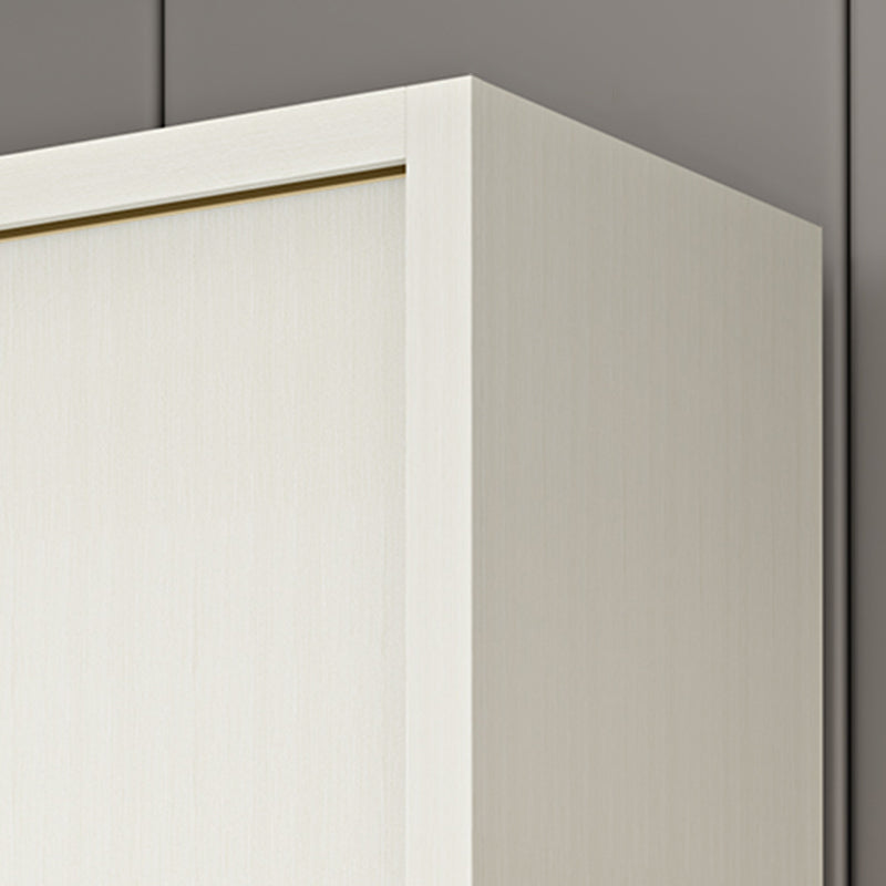 Contemporary Freestanding Wood Wardrobe Sliding Soft Close Doors in White Clearhalo 'Armoires & Wardrobes' 'armoires_wardrobes' 'Bedroom Furniture' 'furn' 'furn_armoires_wardrobes' 'Furniture' 6857417