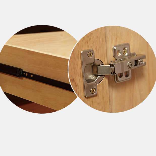 Gabinetto tradizionale in legno di gomma con cassetto massicatore di stoccaggio per finitura per casa