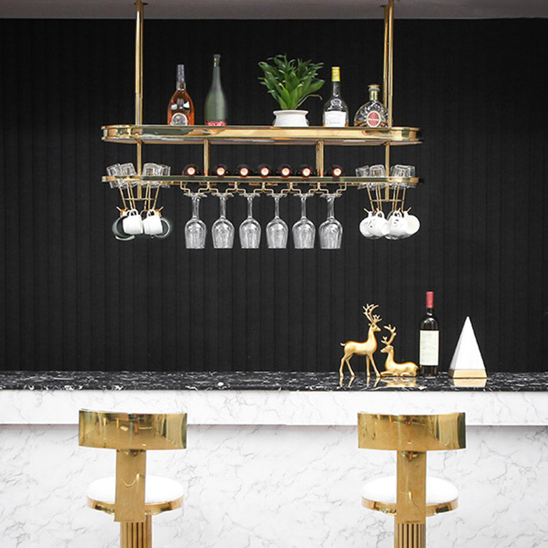 Porta di vino in acciaio inossidabile porta portabicchieri moderni portanate per portabottiglie in oro