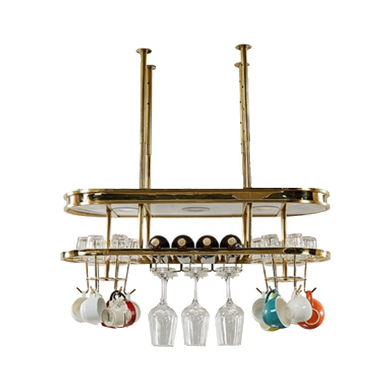 Porta di vino in acciaio inossidabile porta portabicchieri moderni portanate per portabottiglie in oro