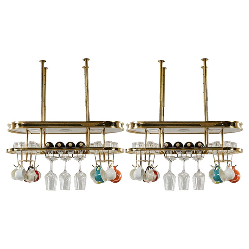 Porta di vino in acciaio inossidabile porta portabicchieri moderni portanate per portabottiglie in oro