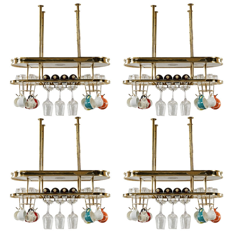 Porta di vino in acciaio inossidabile porta portabicchieri moderni portanate per portabottiglie in oro