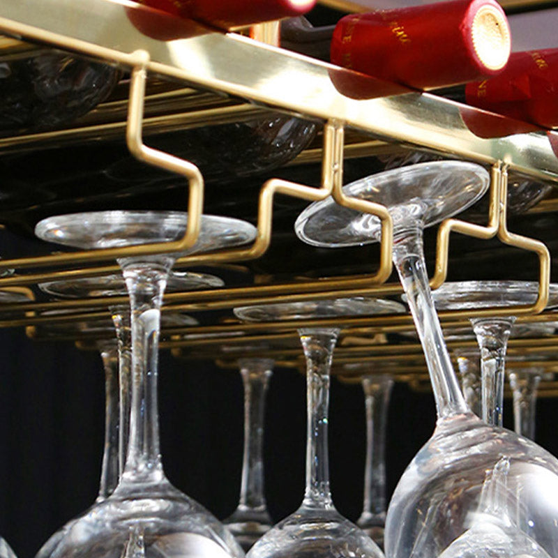 Roestvrijstalen wijnhouder rek moderne stijl hangende wijnrekhouder in goud