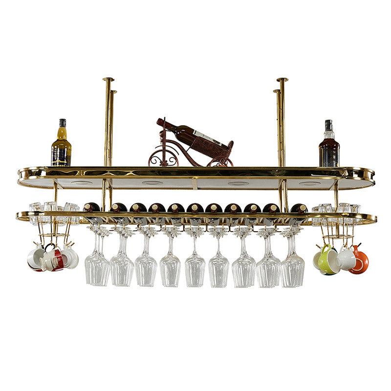 Porta di vino in acciaio inossidabile porta portabicchieri moderni portanate per portabottiglie in oro