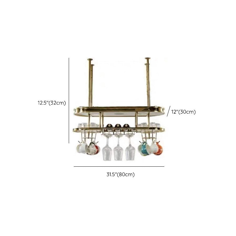 Roestvrijstalen wijnhouder rek moderne stijl hangende wijnrekhouder in goud