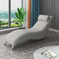 Faux Leather Chaise Lounge Armless Solid Color Chaise for Bedroom and Living Room Light Gray Clearhalo 'Chairs & Seating' 'Chaise Lounge' 'chaise_lounge' 'furn' 'furn_chaise_lounge' 'Furniture' 'Living Room Furniture' 6858320