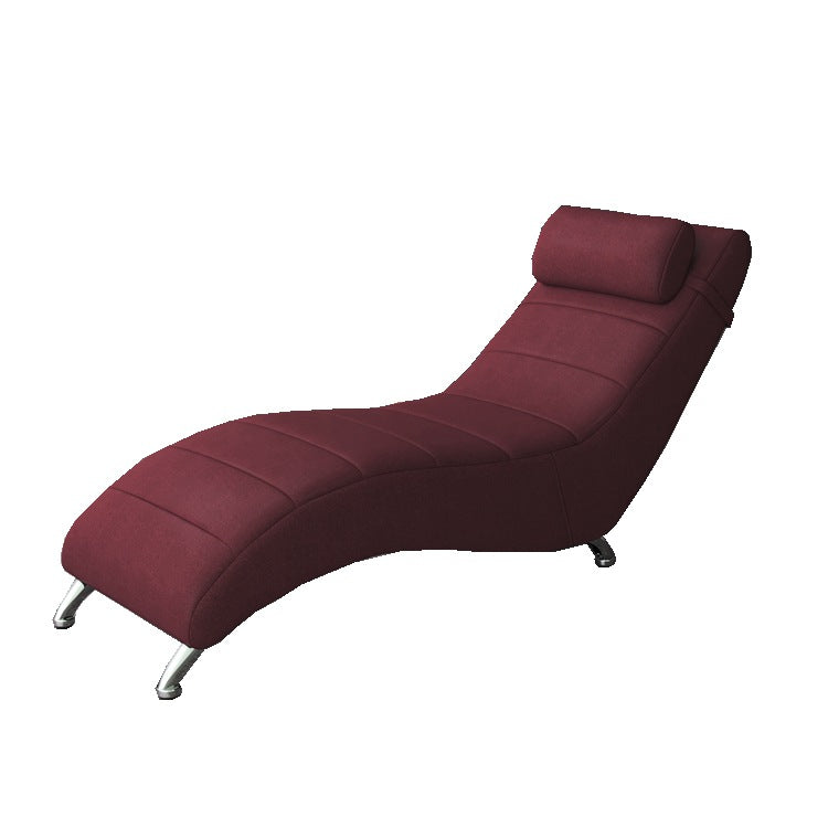 Faux Leather Chaise Lounge Armless Solid Color Chaise for Bedroom and Living Room Red Clearhalo 'Chairs & Seating' 'Chaise Lounge' 'chaise_lounge' 'furn' 'furn_chaise_lounge' 'Furniture' 'Living Room Furniture' 6858323