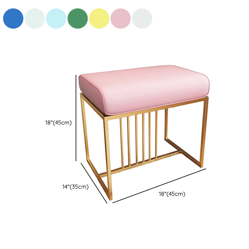 Solid Color Flannel Standard Stool Modern Simple Rectangular Upholstered Ottoman Clearhalo 'furn' 'furn_ottomans_poufs' 'Furniture' 'Living Room Furniture' 'Ottomans & Poufs' 'ottomans_poufs' 6858454