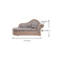 Bohemian Damask Flared Arms Chaise Lounge with Cushioned for Bedroom and Living Room Clearhalo 'Chairs & Seating' 'Chaise Lounge' 'chaise_lounge' 'furn' 'furn_chaise_lounge' 'Furniture' 'Living Room Furniture' 6858498