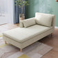 Modern Fabric Chaise Solid Wood Chaise Lounge Couch with One Armed Off-White Clearhalo 'Chairs & Seating' 'Chaise Lounge' 'chaise_lounge' 'furn' 'furn_chaise_lounge' 'Furniture' 'Living Room Furniture' 6858508