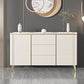 Classic Glam Storage Chest Stone Dresser with 3 Drawers , 12.87-inch Width White Clearhalo 'Bedroom Furniture' 'Dressers & Chests' 'dressers_chests' 'furn' 'furn_dressers_chests' 'Furniture' 6858535