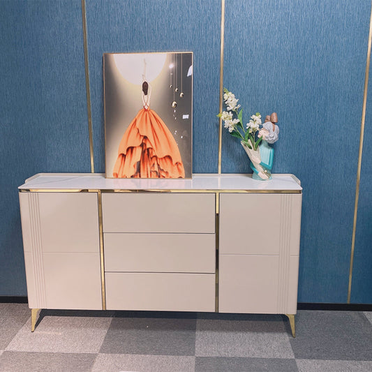 Classic Glam Storage Chest Stone Dresser with 3 Drawers , 12.87-inch Width Clearhalo 'Bedroom Furniture' 'Dressers & Chests' 'dressers_chests' 'furn' 'furn_dressers_chests' 'Furniture' 6858536