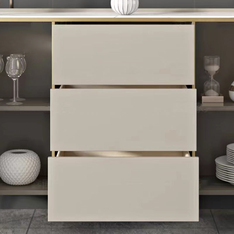 Classic Glam Storage Chest Stone Dresser with 3 Drawers , 12.87-inch Width Clearhalo 'Bedroom Furniture' 'Dressers & Chests' 'dressers_chests' 'furn' 'furn_dressers_chests' 'Furniture' 6858542