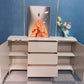 Classic Glam Storage Chest Stone Dresser with 3 Drawers , 12.87-inch Width Clearhalo 'Bedroom Furniture' 'Dressers & Chests' 'dressers_chests' 'furn' 'furn_dressers_chests' 'Furniture' 6858547