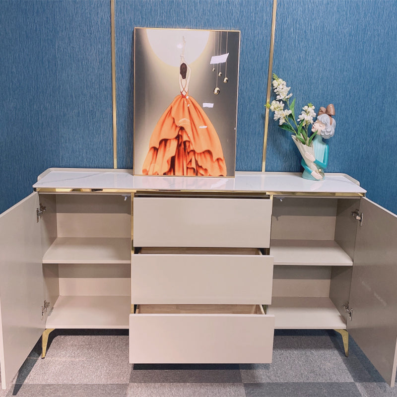Classic Glam Storage Chest Stone Dresser with 3 Drawers , 12.87-inch Width Clearhalo 'Bedroom Furniture' 'Dressers & Chests' 'dressers_chests' 'furn' 'furn_dressers_chests' 'Furniture' 6858547