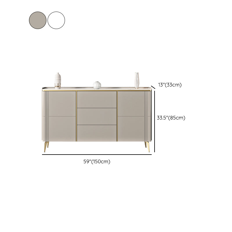 Classic Glam Storage Chest Stone Dresser with 3 Drawers , 12.87-inch Width Clearhalo 'Bedroom Furniture' 'Dressers & Chests' 'dressers_chests' 'furn' 'furn_dressers_chests' 'Furniture' 6858549
