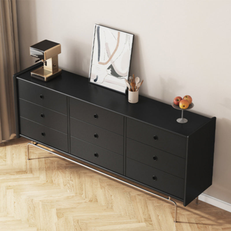 Cassettiera portaoggetti in legno massello ultramoderna doppia orizzontale per camera da letto