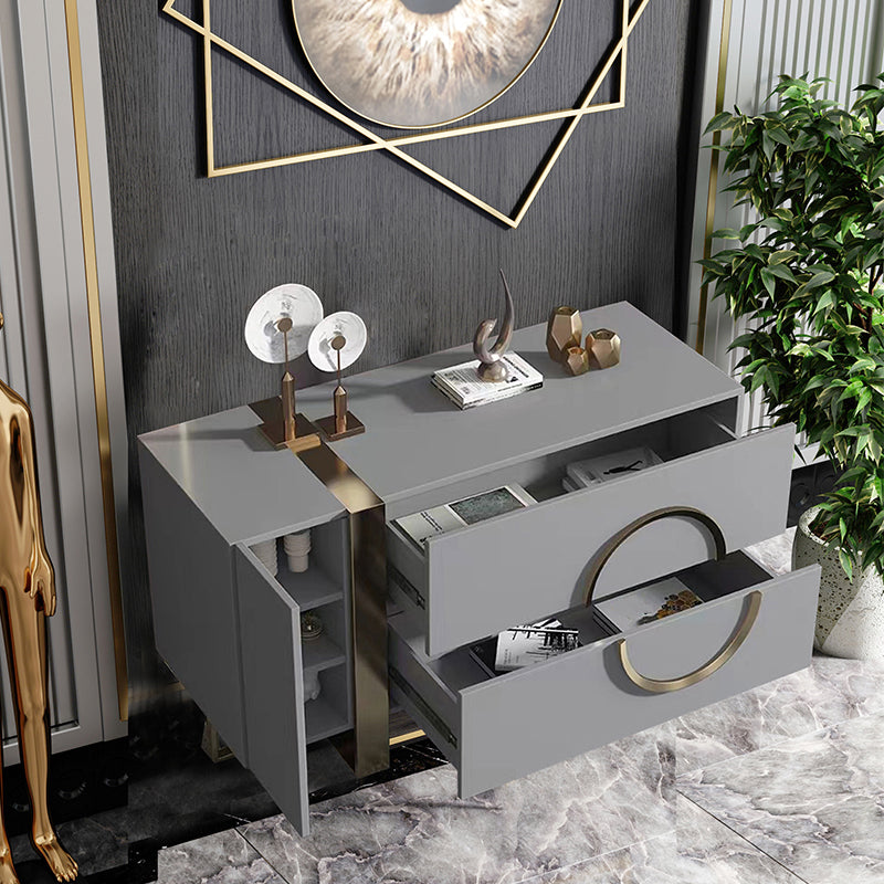 Cómoda combinada clásica y glamorosa con almacenamiento de abedul para dormitorio