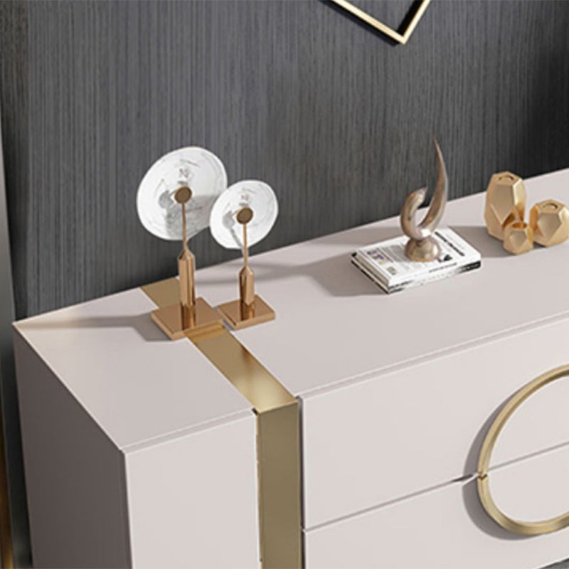 Cómoda combinada clásica y glamorosa con almacenamiento de abedul para dormitorio