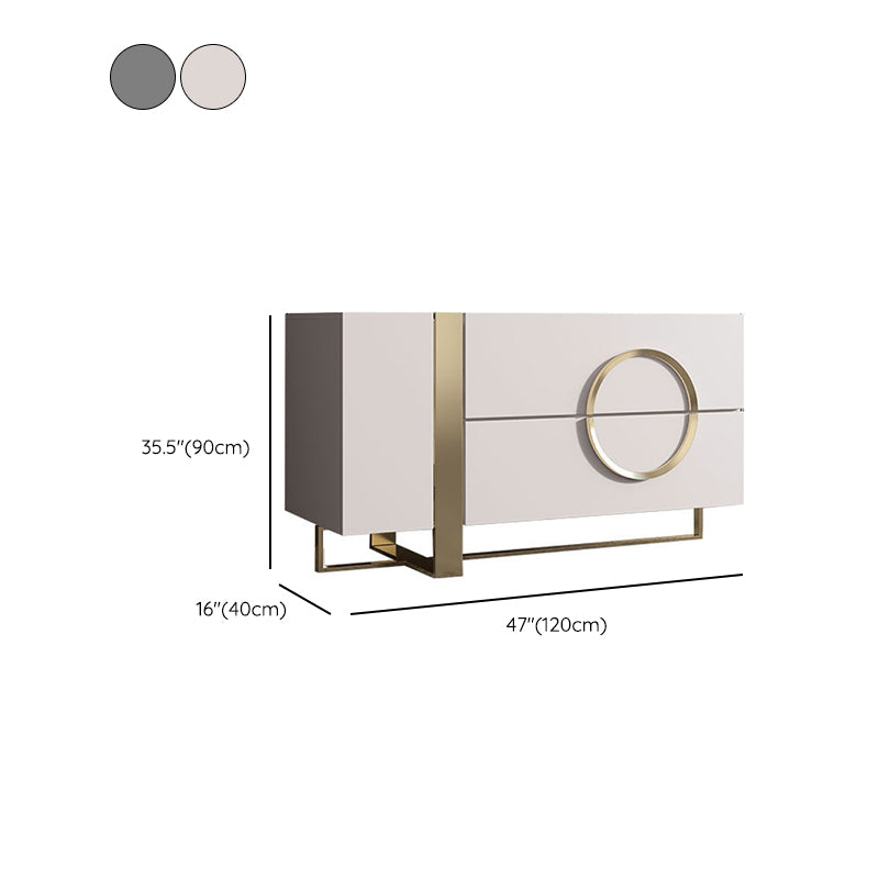Cómoda combinada clásica y glamorosa con almacenamiento de abedul para dormitorio