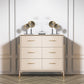 Contemporary Glam Lingerie Chest Birch Storage Chest Dresser for Home Office