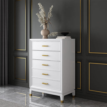 Commode en bois massif avec coffre de rangement Classic Glam de 17,55 pouces avec 5/7/9 tiroirs