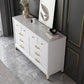 Commode en bois massif avec coffre de rangement Classic Glam de 17,55 pouces avec 5/7/9 tiroirs