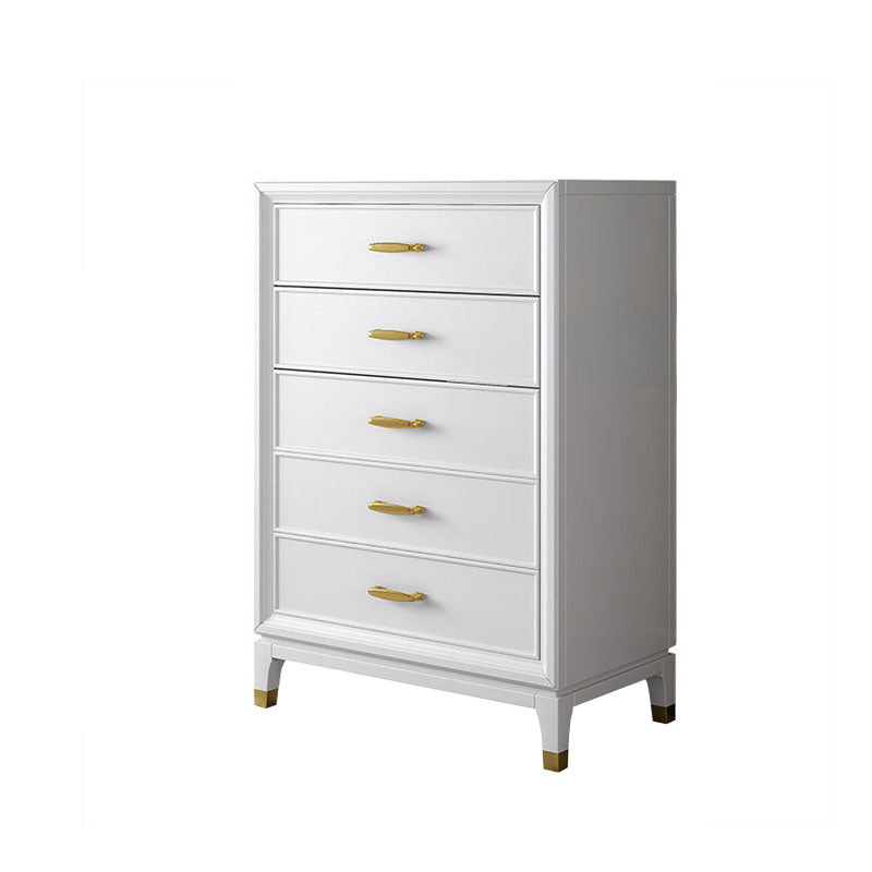 Commode en bois massif avec coffre de rangement Classic Glam de 17,55 pouces avec 5/7/9 tiroirs