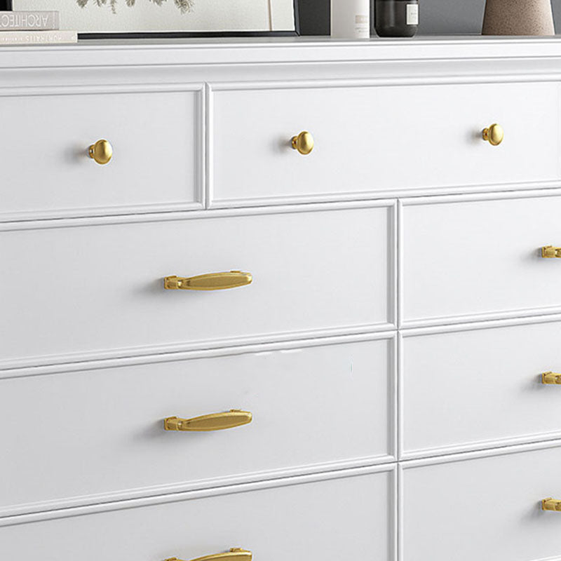 Commode en bois massif avec coffre de rangement Classic Glam de 17,55 pouces avec 5/7/9 tiroirs