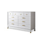 Commode en bois massif avec coffre de rangement Classic Glam de 17,55 pouces avec 5/7/9 tiroirs