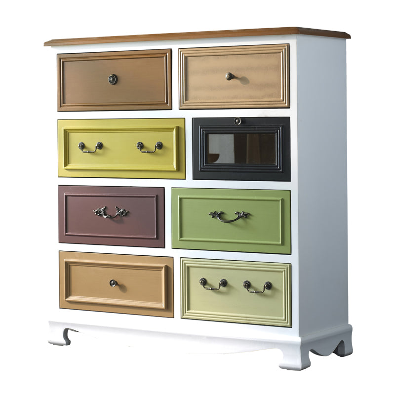 Coastal Storage Chest Solid Wood Storage Chest Dresser with 5/8 Drawers White 8 Clearhalo 'Bedroom Furniture' 'Dressers & Chests' 'dressers_chests' 'furn' 'furn_dressers_chests' 'Furniture' 6858722