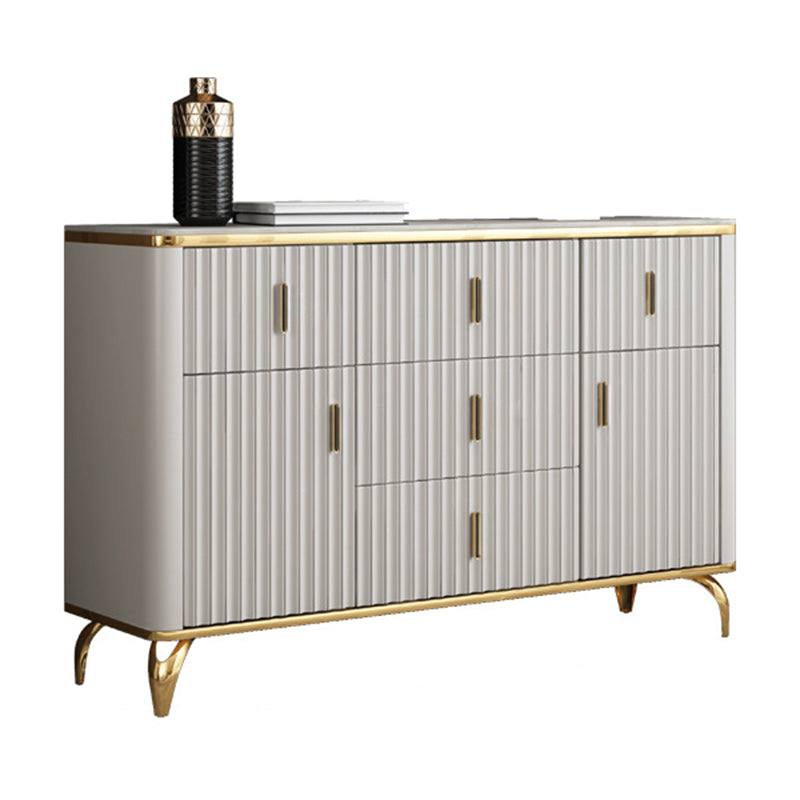 Contemporary Glam Combo Dresser Horizontal Storage Chest Dresser for Home Office https: res.litfad.com site img item 2022 12 25 6858744 1200x1200.jpg Sintered Stone Clearhalo 'Bedroom Furniture' 'Dressers & Chests' 'dressers_chests' 'furn' 'furn_dressers_chests' 'Furniture' 6858743