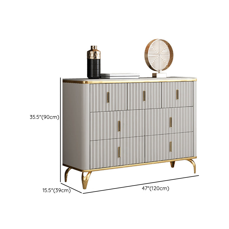 Contemporary Glam Combo Dresser Horizontal Storage Chest Dresser for Home Office Clearhalo 'Bedroom Furniture' 'Dressers & Chests' 'dressers_chests' 'furn' 'furn_dressers_chests' 'Furniture' 6858754