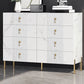 Contemporary Glam Double Dresser Wood Storage Chest Dresser for Home Office