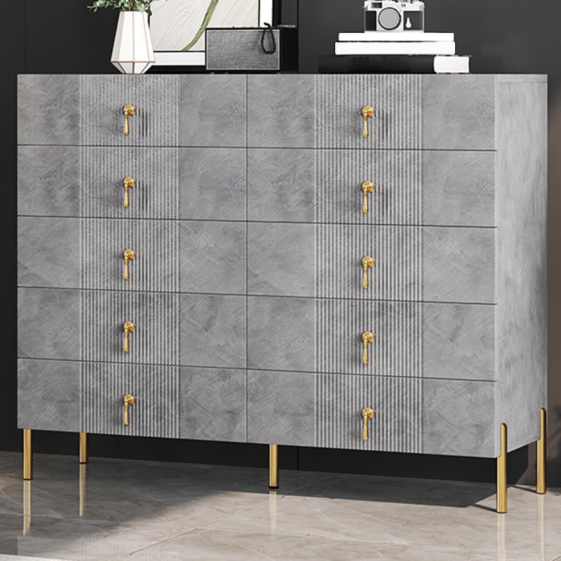 Contemporary Glam Double Dresser Wood Storage Chest Dresser for Home Office