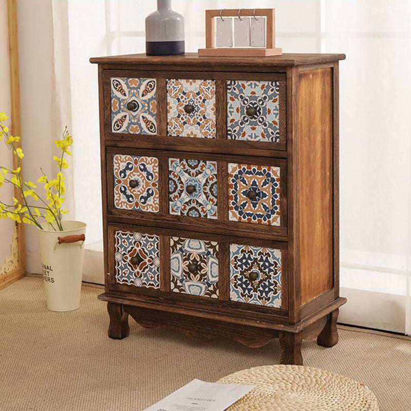 Coastal Storage Chest Solid Wood Dresser , 11.7/14.04 Inch Width 24"L x 12"W x 31"H Brown Clearhalo 'Bedroom Furniture' 'Dressers & Chests' 'dressers_chests' 'furn' 'furn_dressers_chests' 'Furniture' 6858798