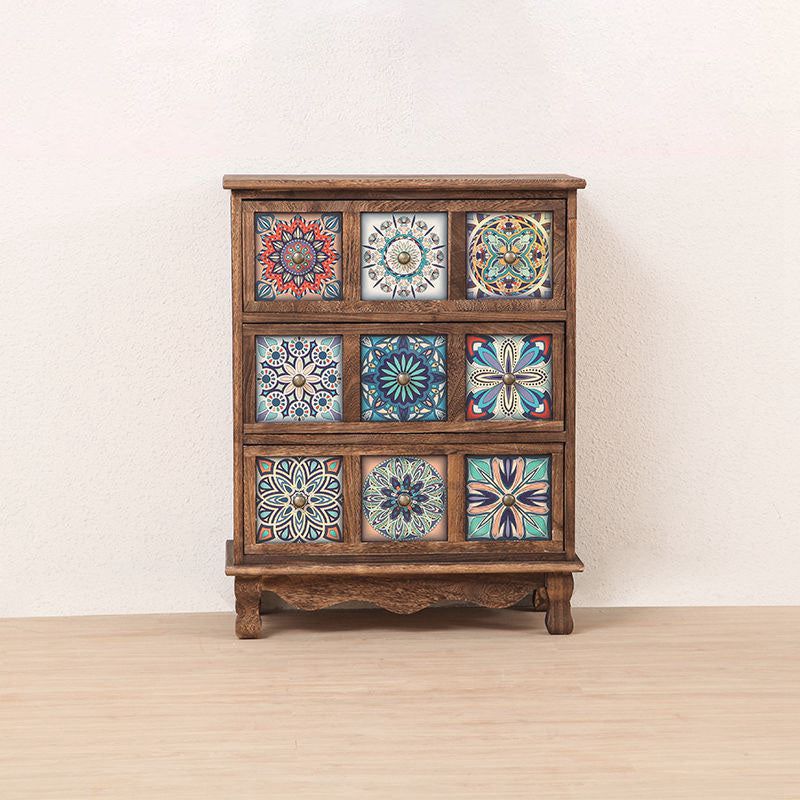 Coastal Storage Chest Solid Wood Dresser , 11.7/14.04 Inch Width 24"L x 12"W x 31"H Brown Painted Clearhalo 'Bedroom Furniture' 'Dressers & Chests' 'dressers_chests' 'furn' 'furn_dressers_chests' 'Furniture' 6858799