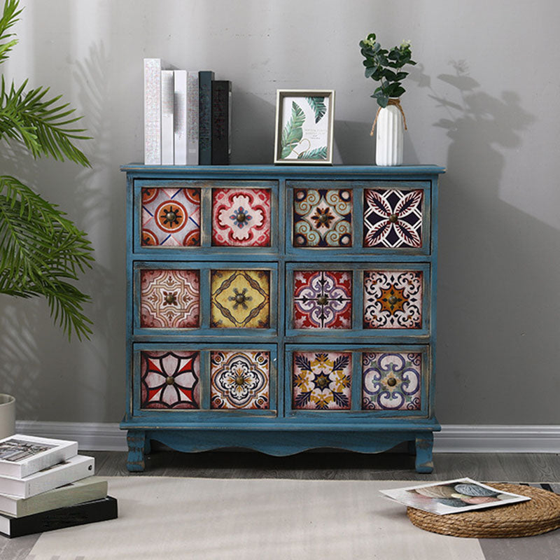 Coastal Storage Chest Solid Wood Dresser , 11.7/14.04 Inch Width 32"L x 12"W x 31"H Blue Clearhalo 'Bedroom Furniture' 'Dressers & Chests' 'dressers_chests' 'furn' 'furn_dressers_chests' 'Furniture' 6858804