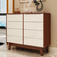 15.6-inch W Traditional Storage Chest Manufactured Wood Storage Chest Dresser White-Brown Clearhalo 'Bedroom Furniture' 'Dressers & Chests' 'dressers_chests' 'furn' 'furn_dressers_chests' 'Furniture' 6858831
