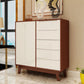 15.6-inch W Traditional Storage Chest Manufactured Wood Storage Chest Dresser White-Brown Clearhalo 'Bedroom Furniture' 'Dressers & Chests' 'dressers_chests' 'furn' 'furn_dressers_chests' 'Furniture' 6858835