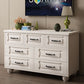15.6-inch W Traditional Storage Chest Manufactured Wood Storage Chest Dresser 47"L x 16"W x 31"H Off-White Clearhalo 'Bedroom Furniture' 'Dressers & Chests' 'dressers_chests' 'furn' 'furn_dressers_chests' 'Furniture' 6858842