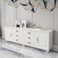 15.6-inch W Traditional Storage Chest Manufactured Wood Storage Chest Dresser 71"L x 16"W x 23"H Ivory Clearhalo 'Bedroom Furniture' 'Dressers & Chests' 'dressers_chests' 'furn' 'furn_dressers_chests' 'Furniture' 6858844