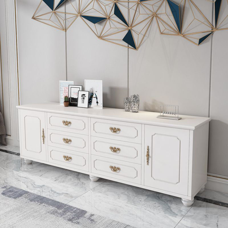 15.6-inch W Traditional Storage Chest Manufactured Wood Storage Chest Dresser 71"L x 16"W x 23"H Ivory Clearhalo 'Bedroom Furniture' 'Dressers & Chests' 'dressers_chests' 'furn' 'furn_dressers_chests' 'Furniture' 6858844